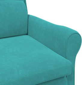 vidaXL Πολυθρόνα Τιρκουάζ Βελούδο