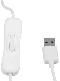 GloboStar® ANTLER 01442 Μοντέρνο Επιτραπέζιο Φωτιστικό Γραφείου LED USB DC 5V Μονόφωτο Μεταλλικό Ροζ με Ξύλινη Βάση Θερμό Λευκό 3000K Φ19 x Μ19 x Π19 x Υ23cm