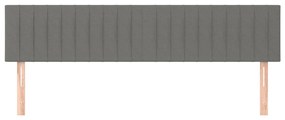 vidaXL Κεφαλάρια Σκ. Γκρι 200x5x78/88 εκ. Ύφασμα