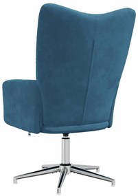 vidaXL Πολυθρόνα Relax Μπλε Βελούδινη