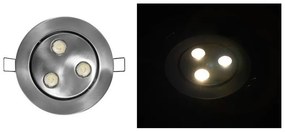 Χωνευτό Σποτ Οροφής-Τοίχου LED 3W Σατινέ 21-7033186600 Lumen-21-7033186600-Αλουμίνιο 21-7033186600