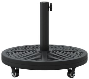 vidaXL Βάση ομπρέλας  με ρόδες για στέλεχος Ø38-48 mm 13 kg Στρογγυλή