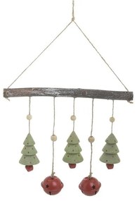 Inart Χριστουγεννιάτικο Διακοσμητικό 22x4x43cm Κόκκινο-Πράσινο 2-70-822-0081