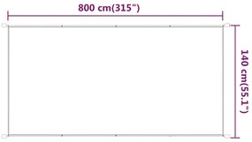 Τέντα Κάθετη Ανθρακί 140 x 800 εκ. από Ύφασμα Oxford - Ανθρακί