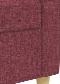 vidaXL Πολυθρόνες Σετ 3 Τεμαχίων Μπορντό από Ύφασμα με Υποπόδια