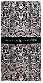 Πετσέτα Θαλάσσης 3715 Beige-Black Greenwich Polo Club Θαλάσσης 80x170cm 100% Βαμβάκι