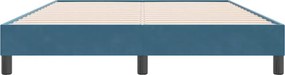vidaXL Box Spring κρεβάτι χωρίς στρώμα σκούρο μπλε 140x220cm Βελούδινο