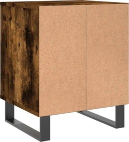 vidaXL Κομοδίνα 2 τεμ. Καπνιστή Δρυς 40 x 35 x 50 εκ. Επεξεργ. Ξύλο