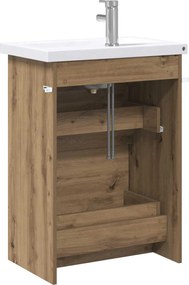 vidaXL Σετ Επίπλων Μπάνιου Artisan Δρυς 61 x 40 x 84,5 εκ