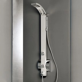 Dolce Vita Idea Satin Chrome Στήλη Nτους Θερμομικτική 2 εξόδων Από Μασίφ Αλουμίνιο, 131,4 εκ.