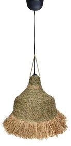 Φωτιστικό οροφής Boher Inart seagrass σε φυσική απόχρωση Φ33x76εκ 33x33x40 εκ.