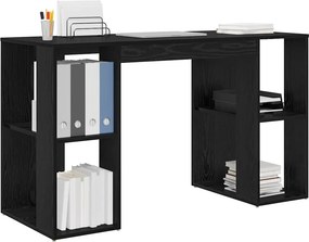 vidaXL Γραφείο Μαύρη Οξυά 130 x 50.5 x 75 εκ Επεξεργασμένο ξύλο