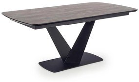 VINSTON extension table, color: top - dark grey / black, legs - black DIOMMI V-CH-VINSTON-ST