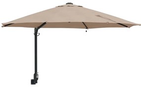 vidaXL Ομπρέλα Κήπου Ταμπά και Μαύρο 248 x 248 x 148 εκ.