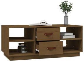 vidaXL Τραπεζάκι Σαλονιού Καφέ Μελί 100x50x41 εκ. Μασίφ Ξύλο Πεύκου