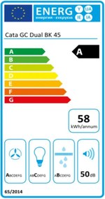 Συμβατικός Απορροφητήρας Cata GC DUAL BK Μαύρο