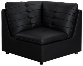 Πολυμορφική πολυθρόνα Riverton L103, Μαύρο, 84x94x94cm, Οικολογικό δέρμα, Πόδια: Πλαστική ύλη