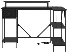 vidaXL Γραφείο Μαύρη δρυς 120 x 79 x 86.5 εκ. Επεξεργασμένο ξύλο