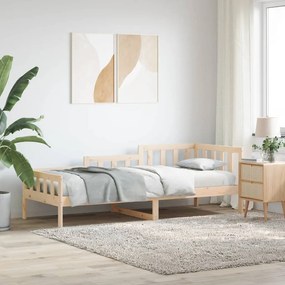 Καναπές Κρεβάτι 90 x 190 εκ. από Μασίφ Ξύλο Πεύκου