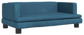 vidaXL Καναπές Παιδικός Μπλε 80 x 45 x 30 εκ. από Βελούδο