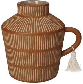 Βάζο ArteLibre Καφέ Κεραμικό 18.4x14.8x17.9cm-05150116