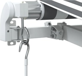vidaXL Αναδιπλούμενη τέντα Γκρι και Λευκό 450 x 350 εκ