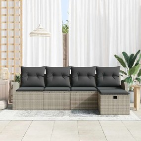 vidaXL Σετ Καναπέ Κήπου 5 pcs Ανοιχτό γκρι 234 x 117 x 85 εκ