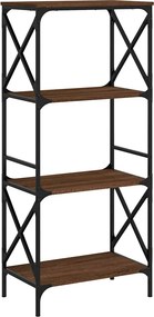 vidaXL Βιβλιοθήκη 4 Επιπέδων Καφέ Δρυς 59 x 35 x 132 εκ. Επεξεργ. Ξύλο