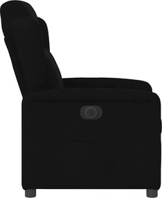 vidaXL Πολυθρόνα Ανακλινόμενη Ηλεκτρική Μαύρη Υφασμάτινη