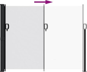 vidaXL Σκίαστρο Πλαϊνό Συρόμενο Λευκό 160 x 500 εκ.