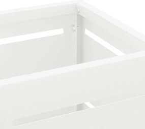 vidaXL Βάση ομπρέλας βροχής Λευκό 15,5 x 15,5 x 49 εκ Ατσάλι