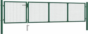 vidaXL Πόρτα Κήπου Πράσινη 350x75 εκ. από Ατσάλι