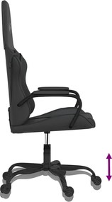vidaXL Καρέκλα Gaming Μαύρη από Συνθετικό Δέρμα