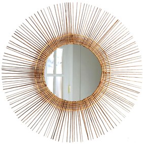 ΚΑΘΡΕΠΤΗΣ ΤΟΙΧΟΥ ΣΤΡΟΓΓΥΛΟΣ ΜΕ STICKS ΚΟΚΟΦΟΙΝΙΚΑ ΣΕ ΦΥΣΙΚΟ 120x4x120Yεκ.HM7732