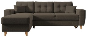 Καναπές Γωνιακός ArteLibre Αναστρέψιμη Γωνία JESSIE 235x160x85cm Καφέ-14190041