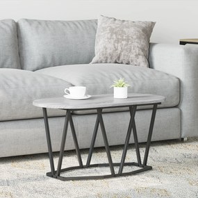 vidaXL Γκρι Τραπεζάκι Σαλονιού - 80x40x40.5 εκ, Κατασκευασμένο από Επεξεργασμένο Ξύλο και Μέταλλο