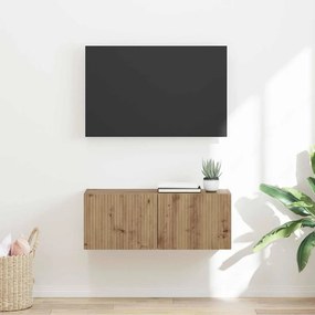 vidaXL Ντουλάπι Τηλεόρασης Τοίχου 78,5 x 30 x 29,5 cm Artisian Δρυς