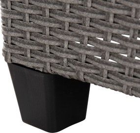 ΣΕΤ ΣΑΛΟΝΙ ΓΩΝΙΑ &amp; ΤΡΑΠΕΖΙ CARSON HM6078.01 ΓΚΡΙ ΣΥΝΘ.RATTAN-ΜΑΞΙΛΑΡΙΑ