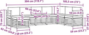 vidaXL Σειρά Καναπέ Εξωτερικού 8 pcs Άσπρο και Ανθρακί