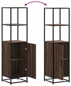 Highboard καφέ δρυς Κατασκευασμένο ξύλο και μέταλλο - καφέ δρυς
