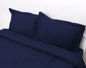 Σετ Σεντόνια Υπέρδιπλα με Λάστιχο 160x200+25 Superb Percale Σκούρο Μπλε