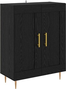 vidaXL Highboard Μαύρη Οξυά 69,5 x 34 x 180 εκ. Επεξεργασμένο ξύλο