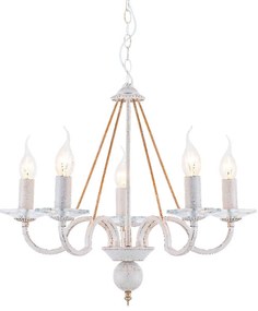 Φωτιστικό Οροφής Elegant DL9365PWG White Crystal, Metal
