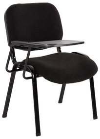 CONFERENCE CHAIR WITH DESK IN BLACK FABRIC