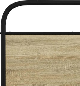 vidaXL Σκελετός Κρεβ. Χωρίς Στρώμα Sonoma Δρυς 200x200 εκ. Μεταλλικό