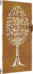 vidaXL Πύλη Κήπου 85 x 175 cm Ατσάλι με Επικάλυψη Πούδρας Κλειδώσιμο