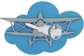 Φωτιστικό Τοίχου Παιδικό Plane I 6902 Blue-Grey Nowodvorski Πλαστικό