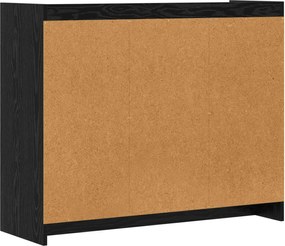 vidaXL Πλαϊνό γραφείο Μαύρη Δρυς 98,5 x 33 x 80 εκ Επεξεργασμένο Ξύλο