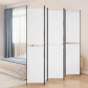 vidaXL Διαχωριστικό Δωματίου με 5 Πάνελ Λευκό 250x220 εκ. από Ύφασμα