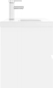 vidaXL Ντουλάπι Μπάνιου με Νιπτήρα Λευκό από Επεξεργασμένο Ξύλο